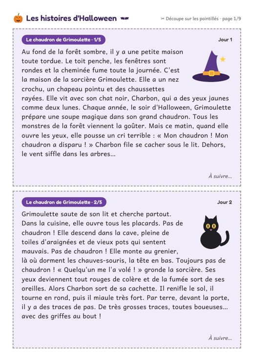 Aperçu du livret « Les histoires d'Halloween »