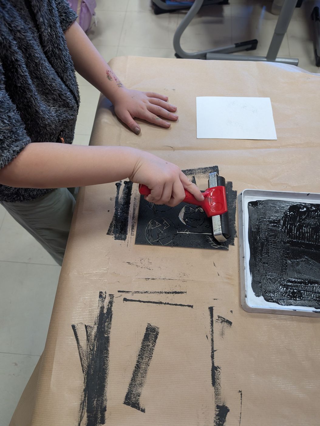 Impression à l’encre au rouleau